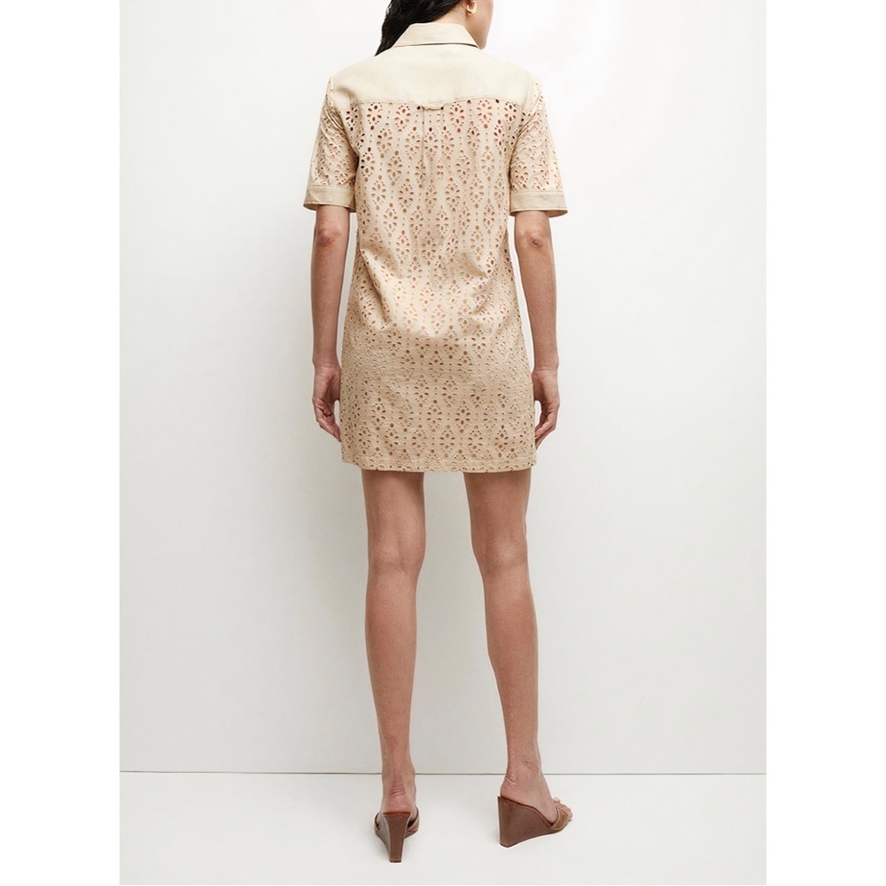 NWOT Veronica Beard Mini Eyelet Short-Sleeve Rafaela Shirt Dress - Picture 5 of 7